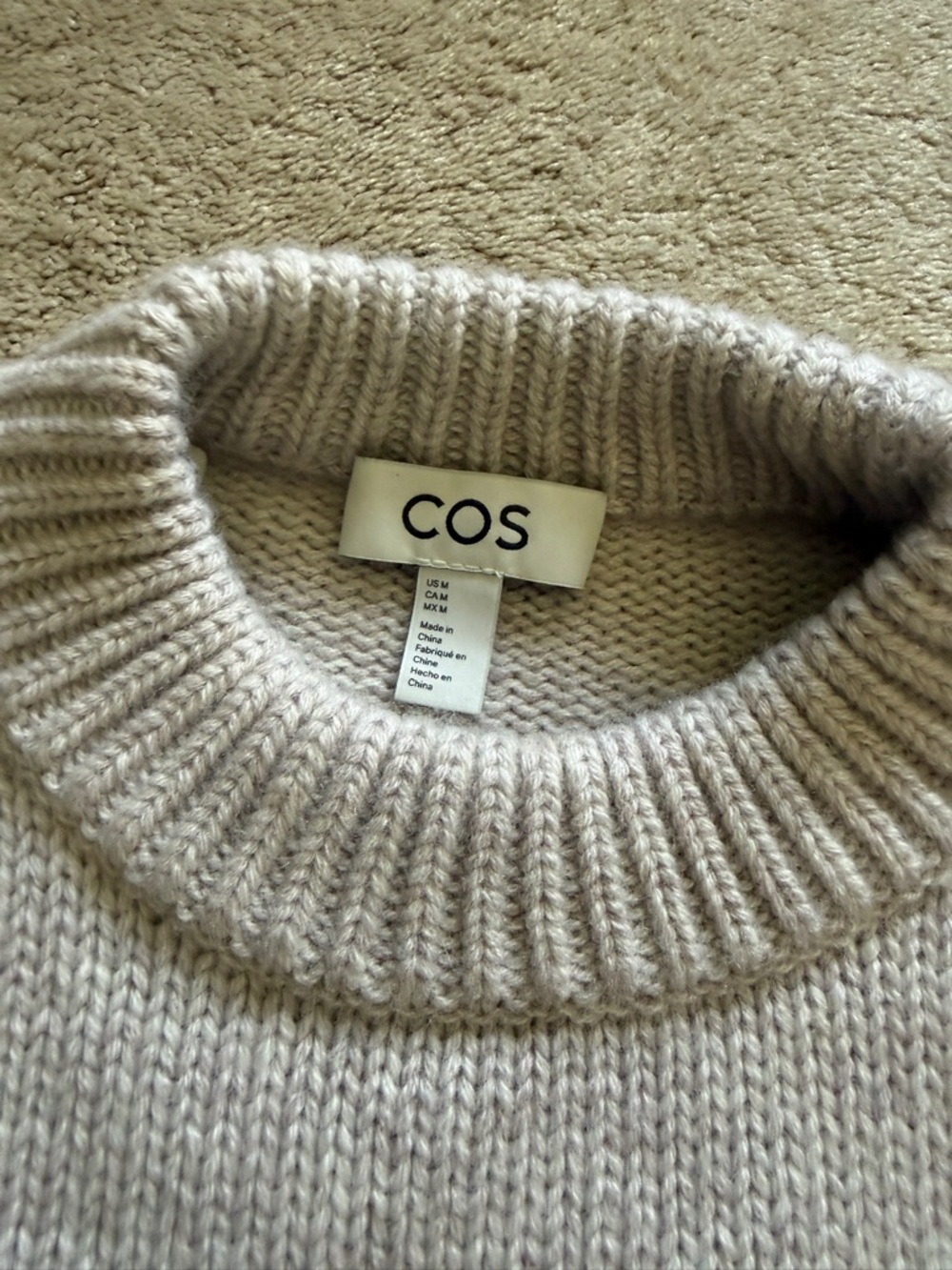 COS Oversize 100% Wool Crewneck Sweater - Picture 3 of 7